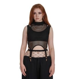 FROM BEYOND MESH TOP BLACK - TP10596