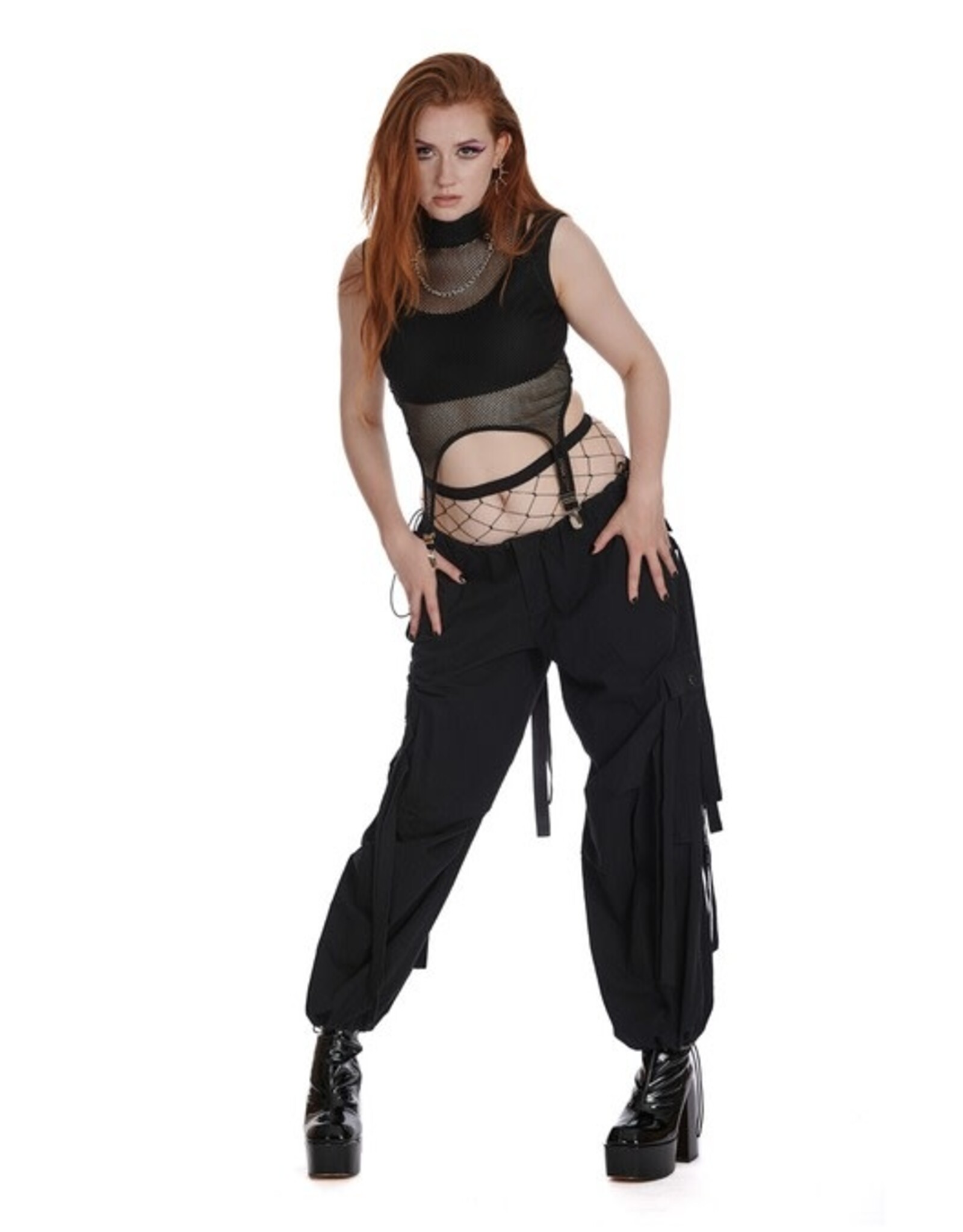 FROM BEYOND MESH TOP BLACK - TP10596