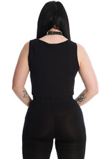 SPACE KITTY CROPPED TOP BLACK - TP10441