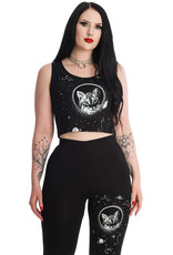 SPACE KITTY CROPPED TOP BLACK - TP10441