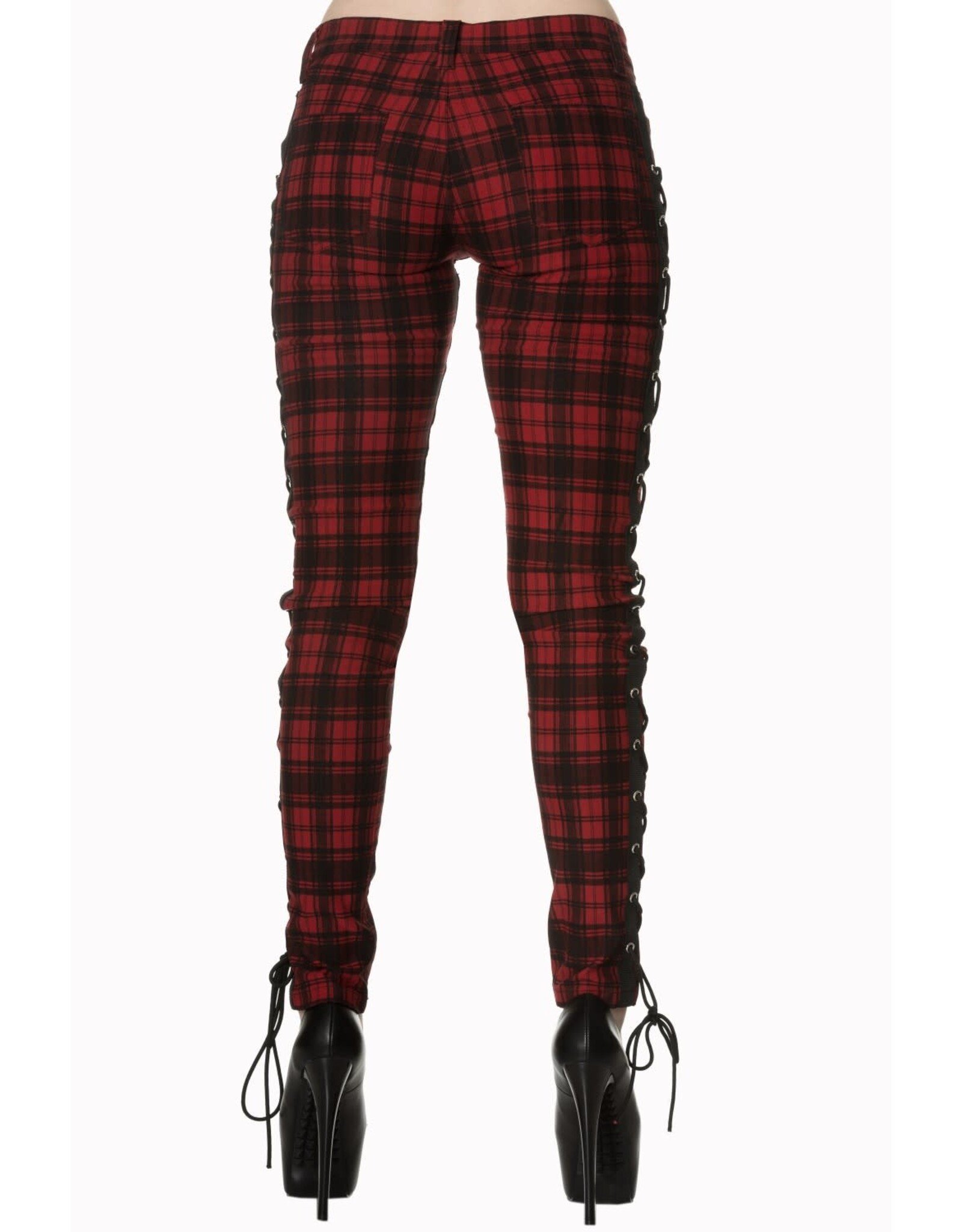 - Escaping Darkness Tartan Skinny Trouser
