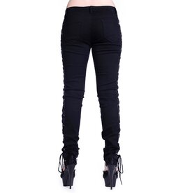 Corset Style Black Skinny Jeans