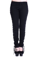 Corset Style Black Skinny Jeans