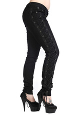 Corset Style Black Skinny Jeans