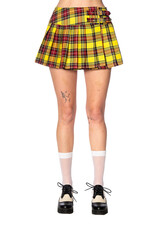 Yellow Checkered Mini Skirt