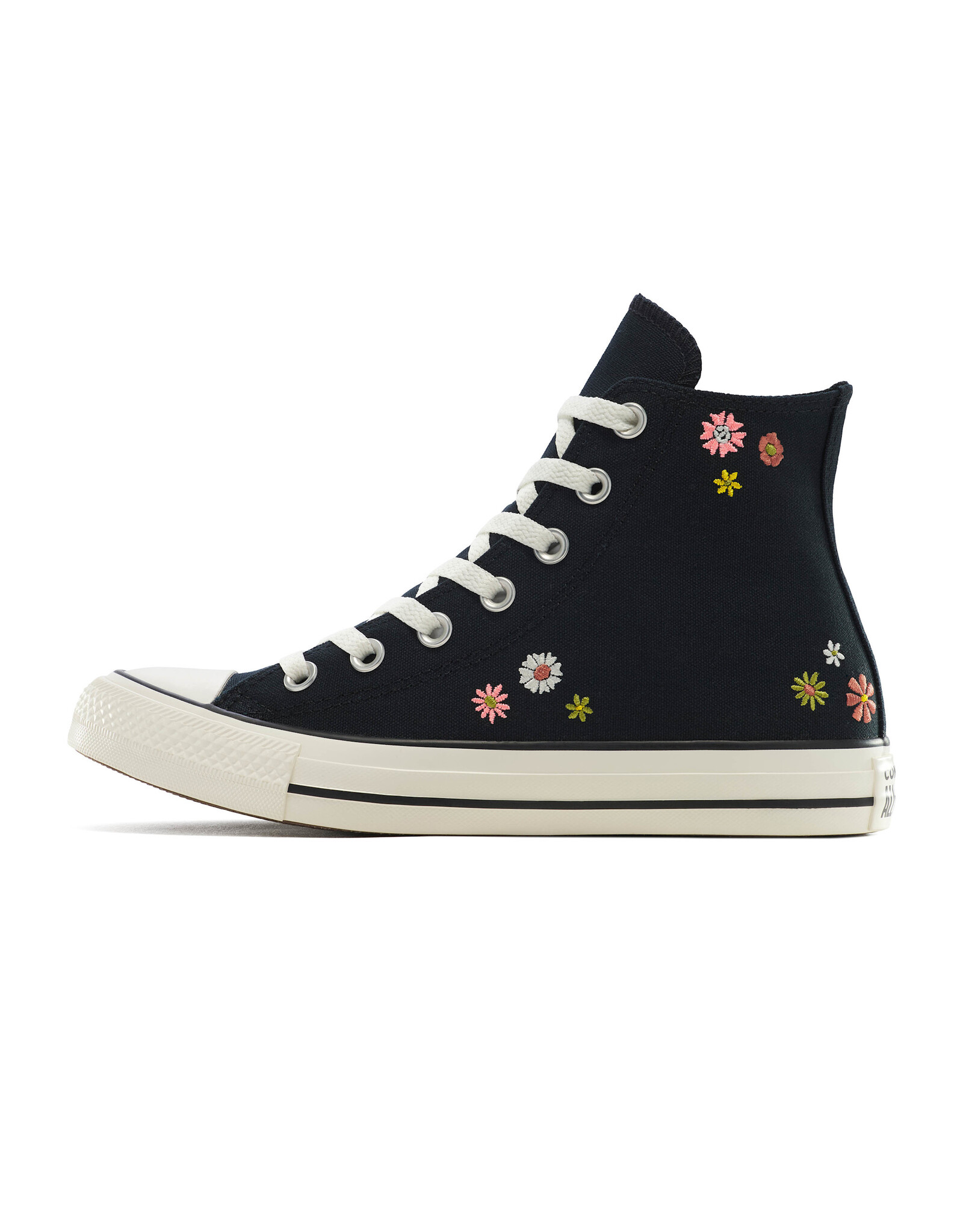 CTAS HI RETRO FLOWERS EMBROIDERED BLACK/BRIGHT OUTLOOK/ALL HEAT C26FLO - A16902C