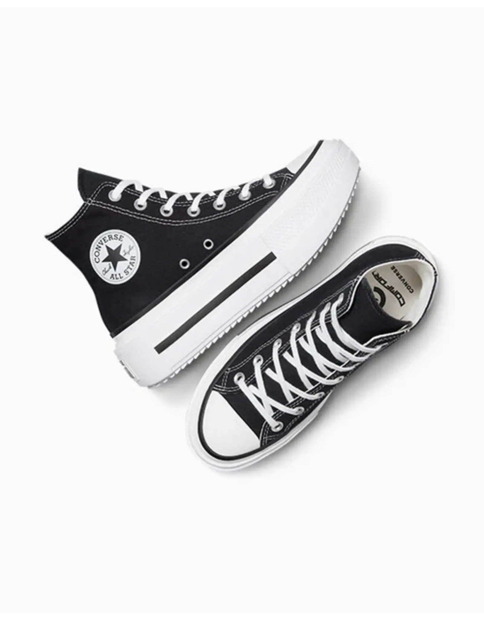 CHUCK TAYLOR ALL STAR LIFT HI DOUBLE STACK PLATFORM BLACK/WHITE/WHITE C26DSB - A12975C