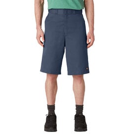 Loose Fit Flat Front Work Shorts, 13" Navy - 42283NV