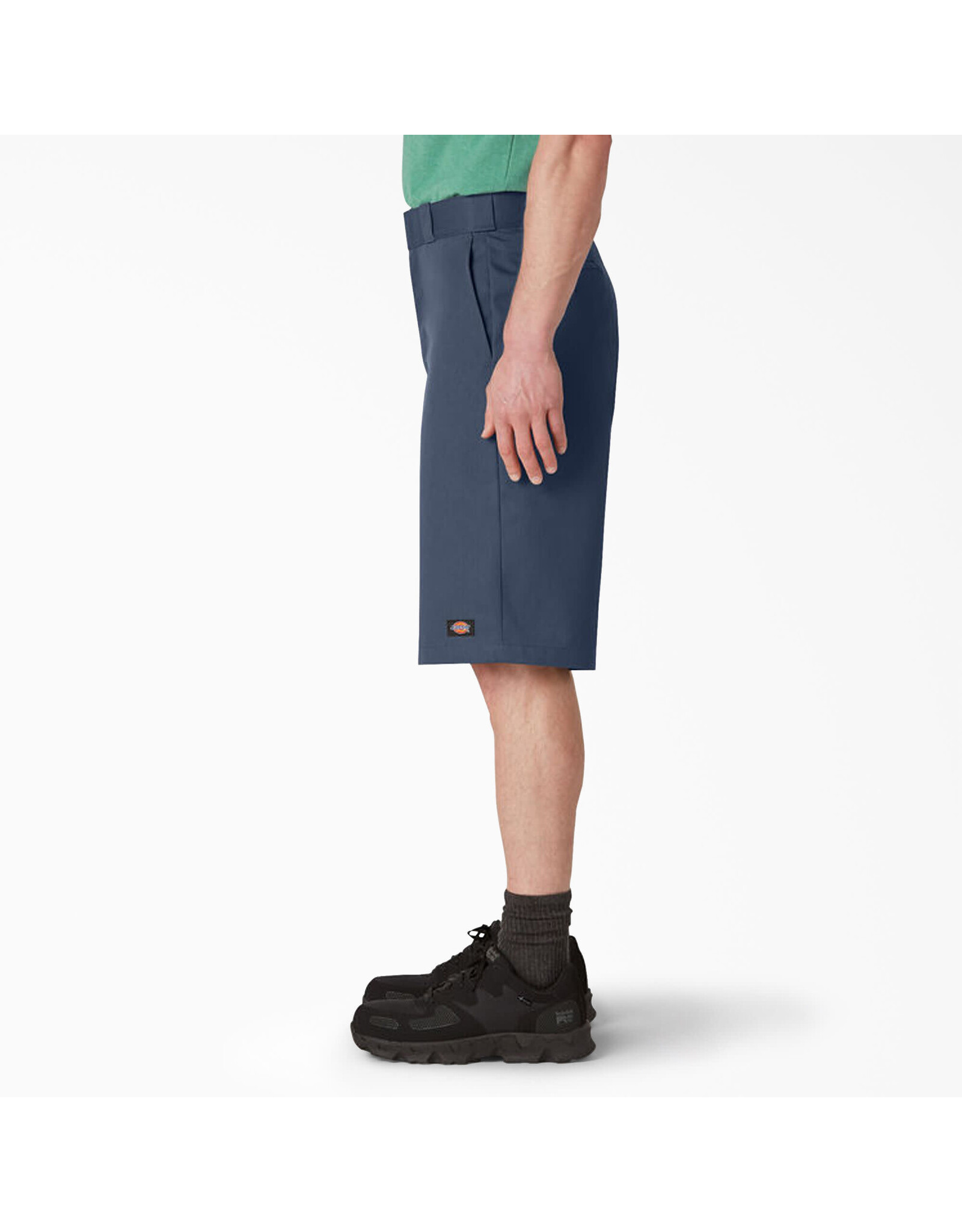Loose Fit Flat Front Work Shorts, 13" Navy - 42283NV