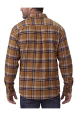 DICKIES FLEX Long Sleeve Flannel Shirt Casual Rinsed Olive Green - WL650A1V