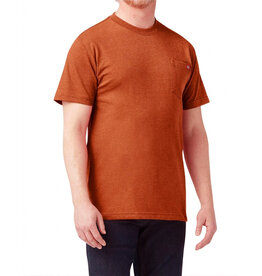 DICKIES Heavyweight Heathered Short Sleeve Pocket T-Shirt Copper Heather - WS450HEH2