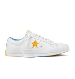 CONVERSE ONE STAR OX LEATHER WHITE/MINERAL YELLOW C887MY-160593C