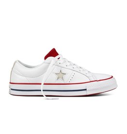 converse one star white red