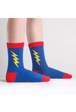 - Junior Super Hero! Blue/Yellow Crew Socks