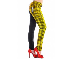 checkered yellow pants