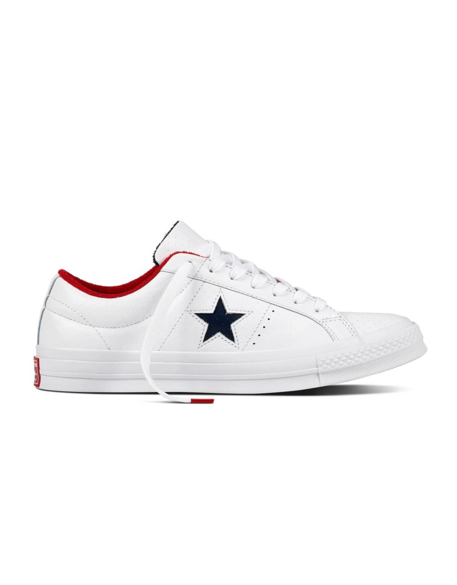 converse one star ox leather white