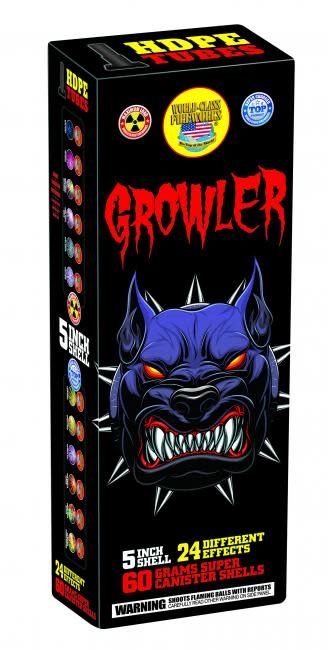 World Class Growler 60 Gram 5-in Canister Shell - 24 shells