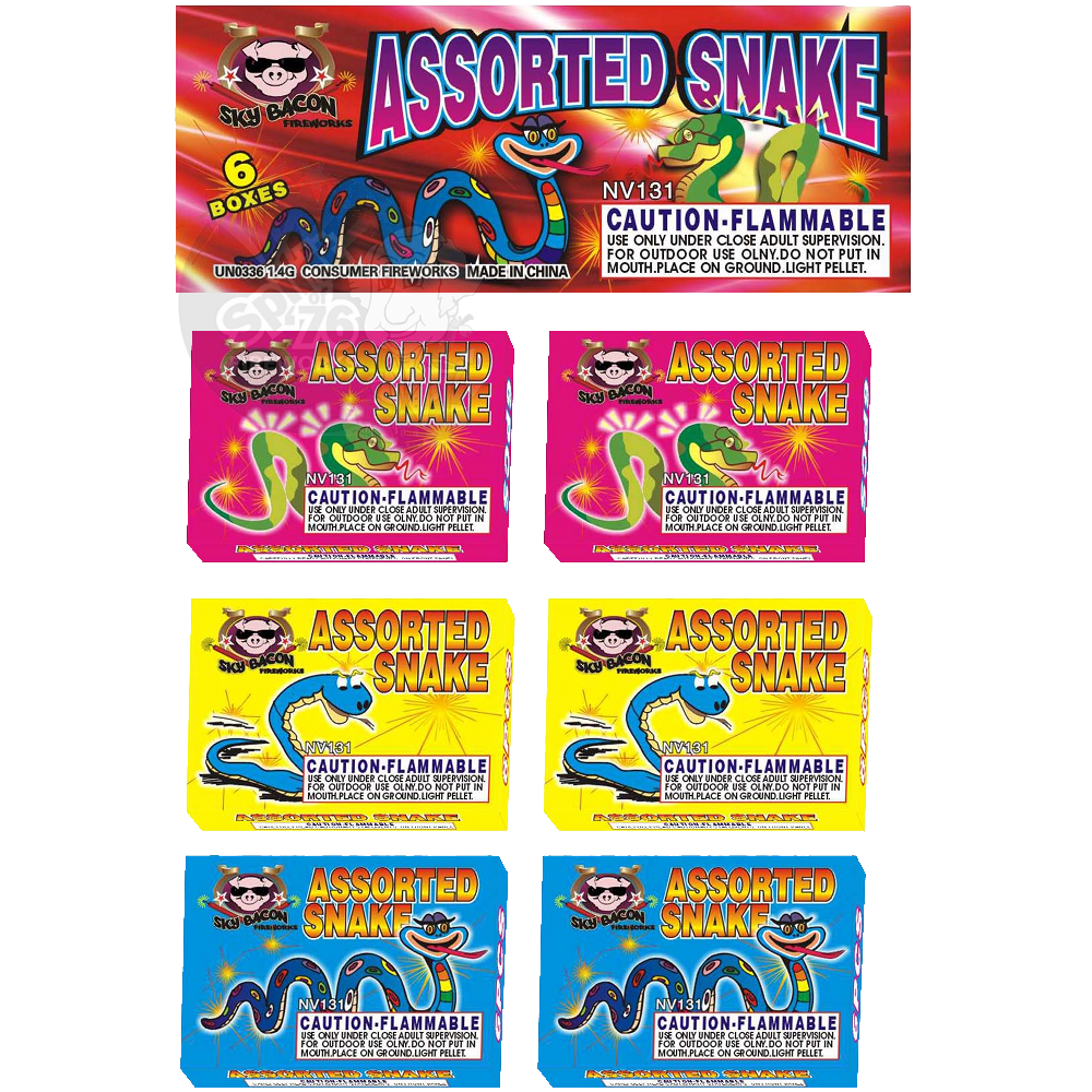 Sky Bacon Assorted Snakes, SB - Case 144/6/6