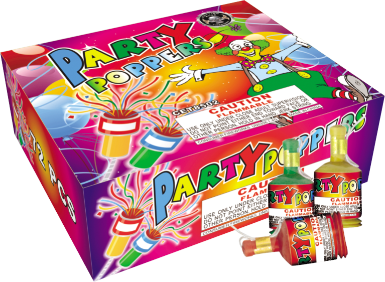 Cutting Edge Champagne Party Poppers, CE - Case 20/72