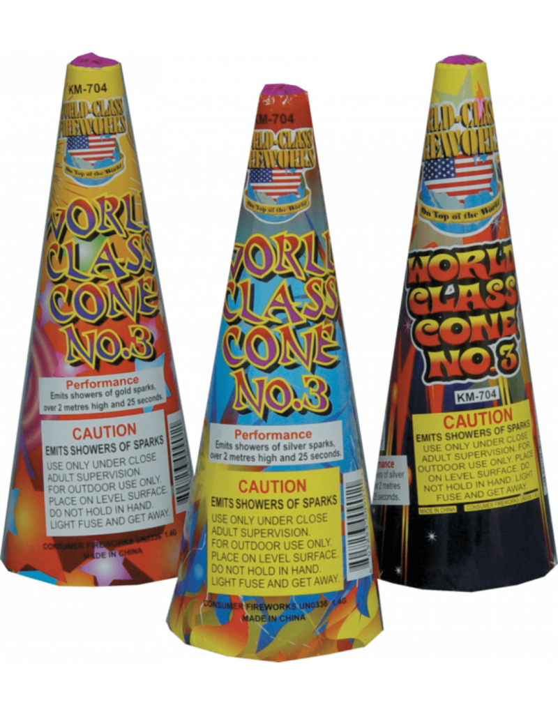 World Class #3 (Assorted) Cone, WC