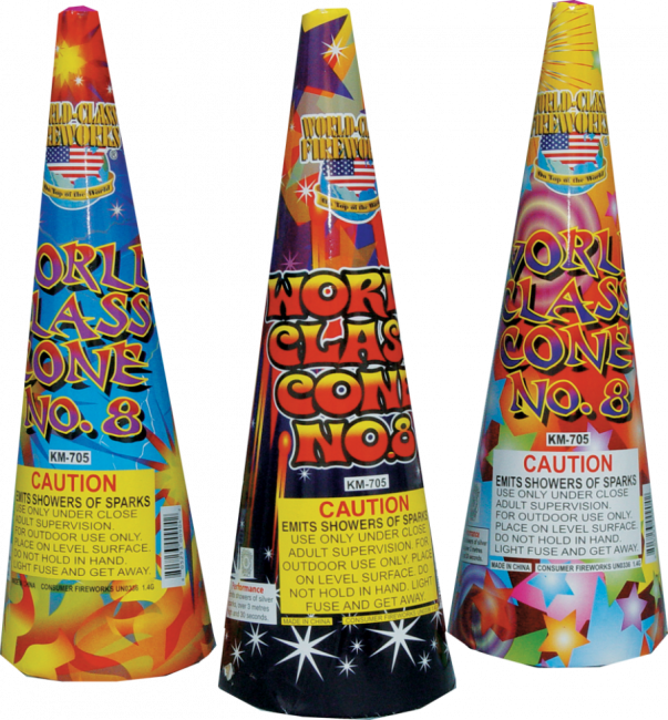 World Class #8 (Assorted) Cone, WC - Case of 72
