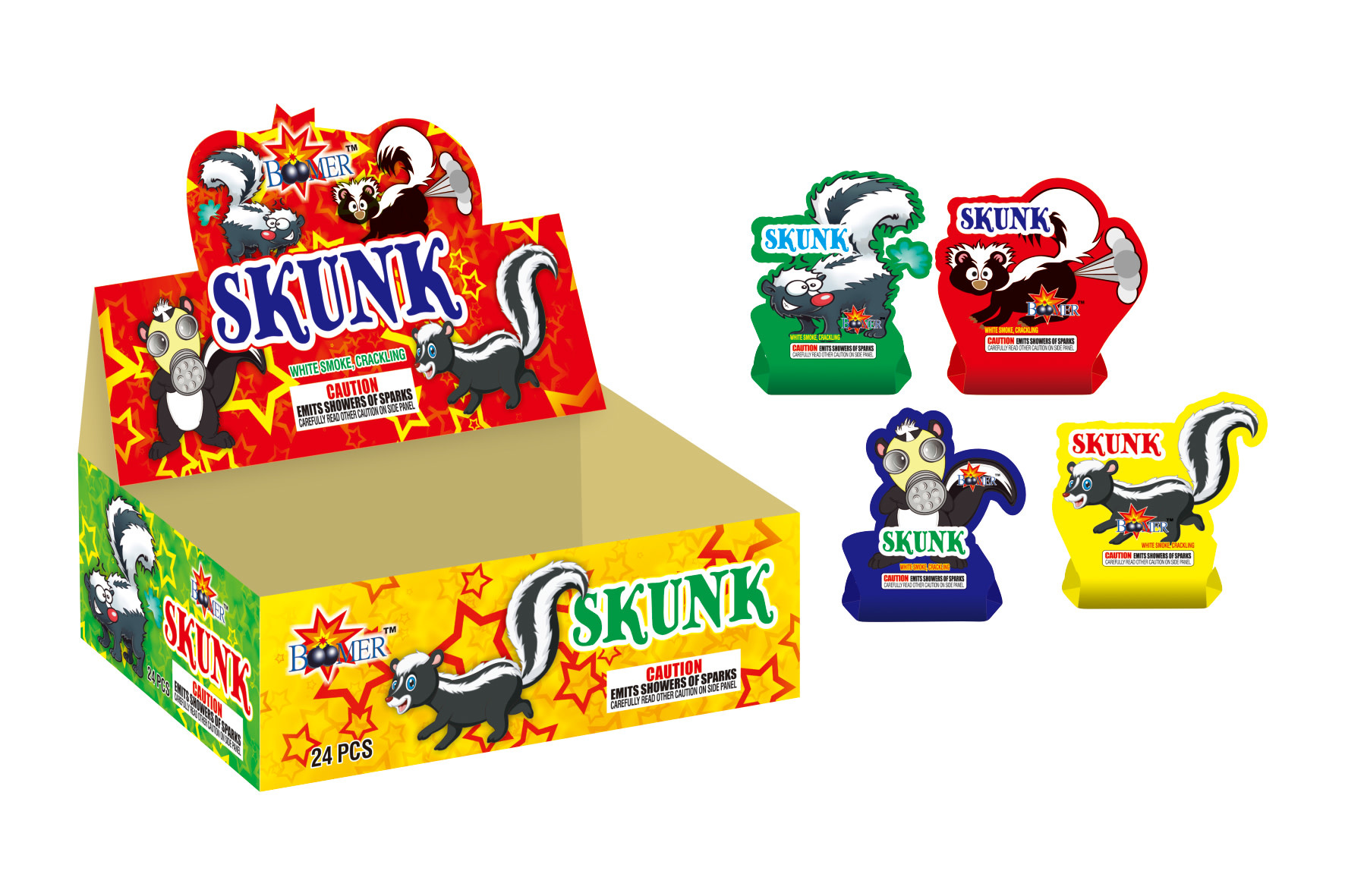 Boomer Skunk (Assorted) - Pack 4/1