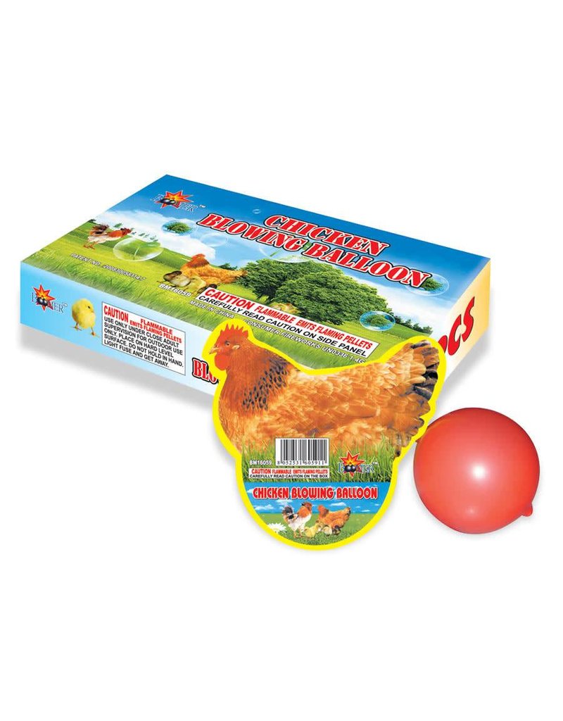 Boomer Chicken Blowing Balloon