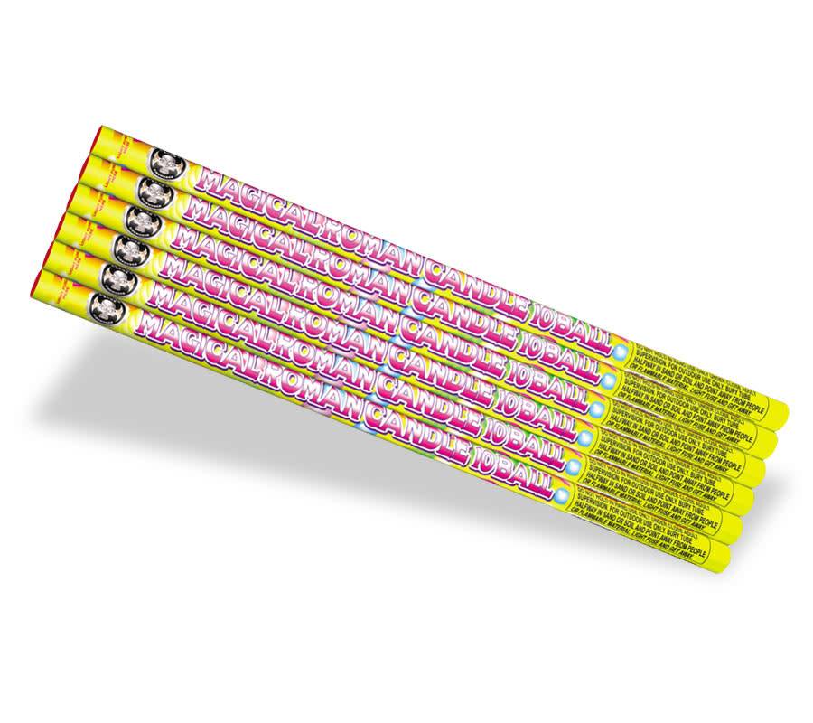 Cutting Edge Magical Roman Candle 10 Ball, CE - Pack of 6