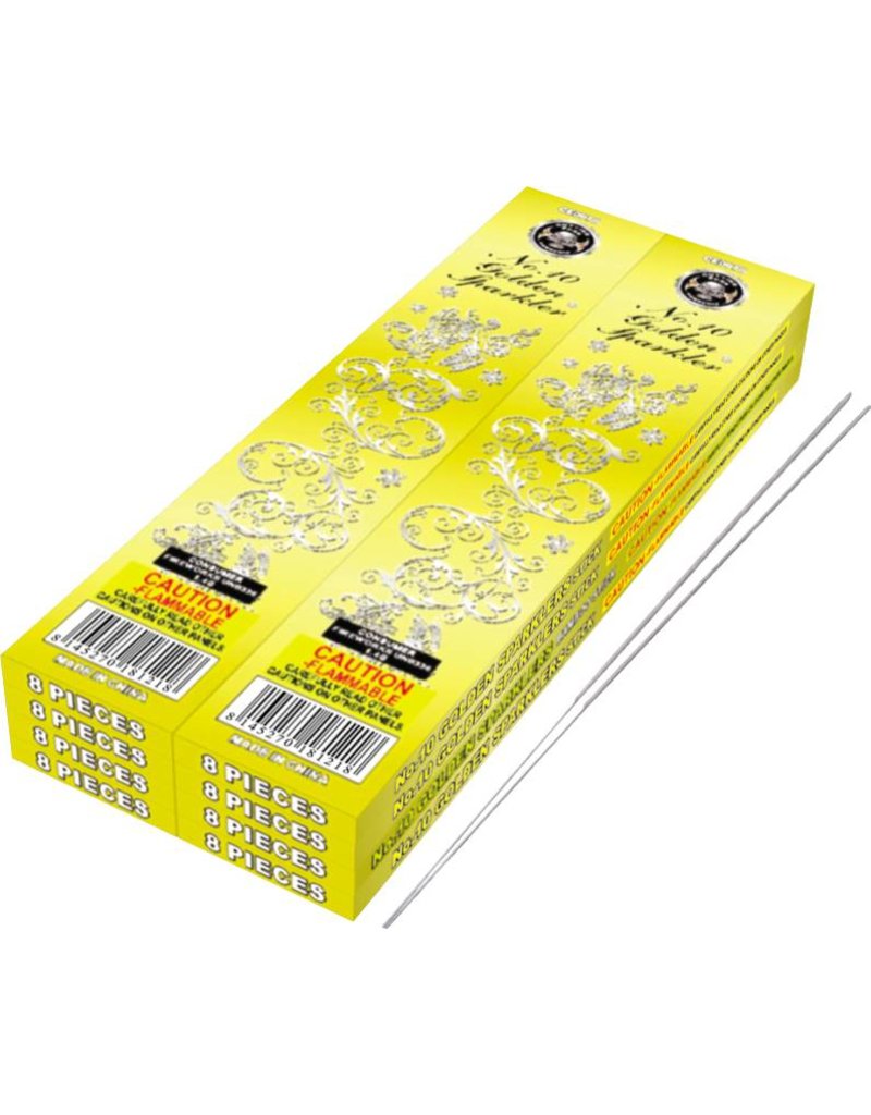 Cutting Edge CE Gold Sparklers 10in - Pack 12/8