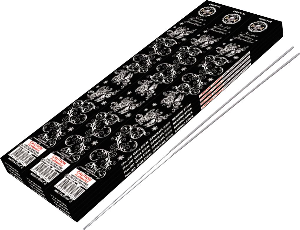 Cutting Edge Gold Sparklers 20-in, CE - Case of 42/12