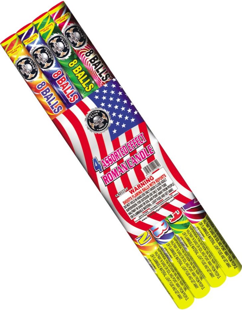 Cutting Edge Roman Candle 8 Ball (Assorted), CE