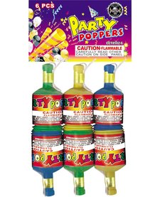 Champagne Party Poppers, CE - Pack 6/1