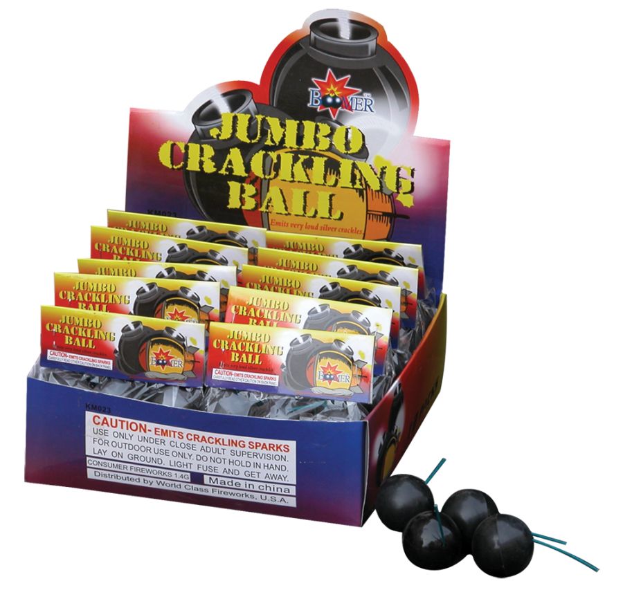 Boomer Jumbo Crackling Ball, BM - Case of 12/12/6