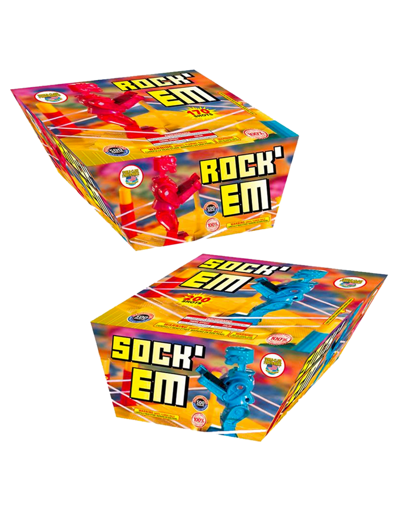 World Class Rock Em and Sock Em - Case of 6 (Assorted)