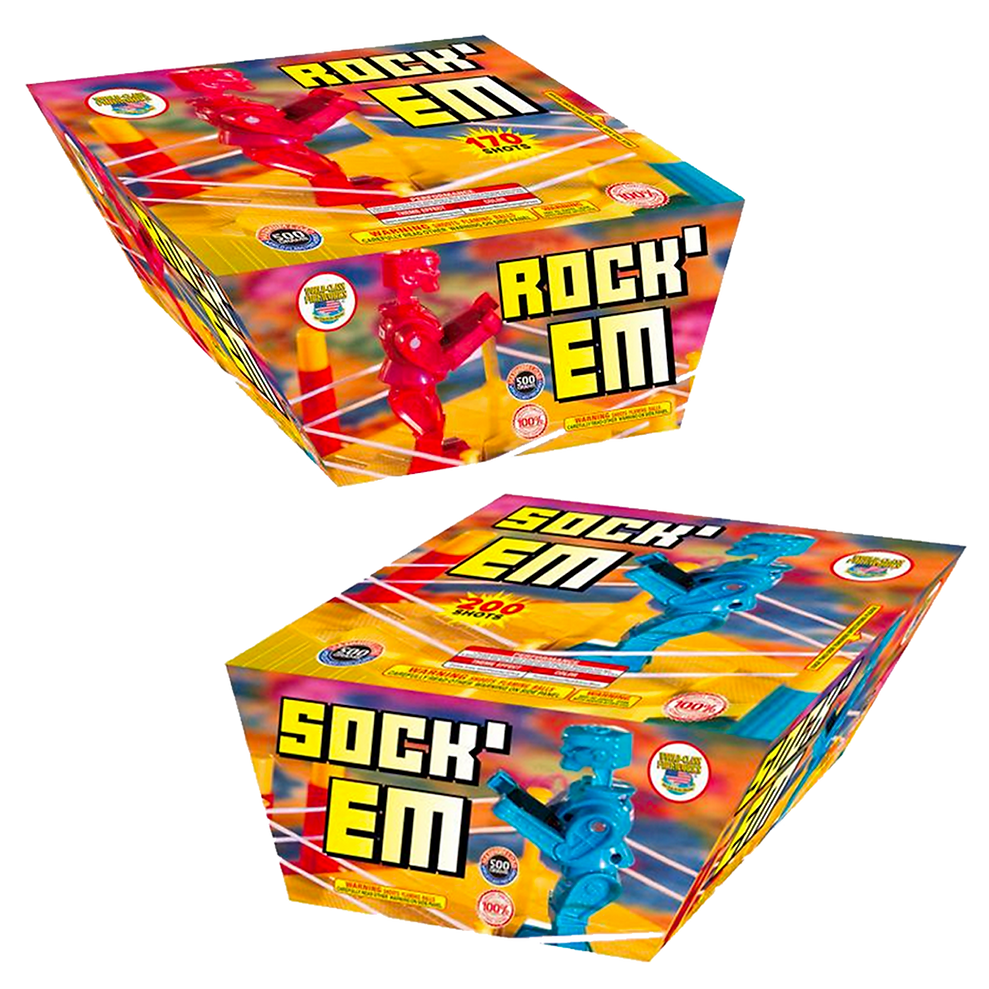 World Class Rock Em and Sock Em - Case of 6 (Assorted)