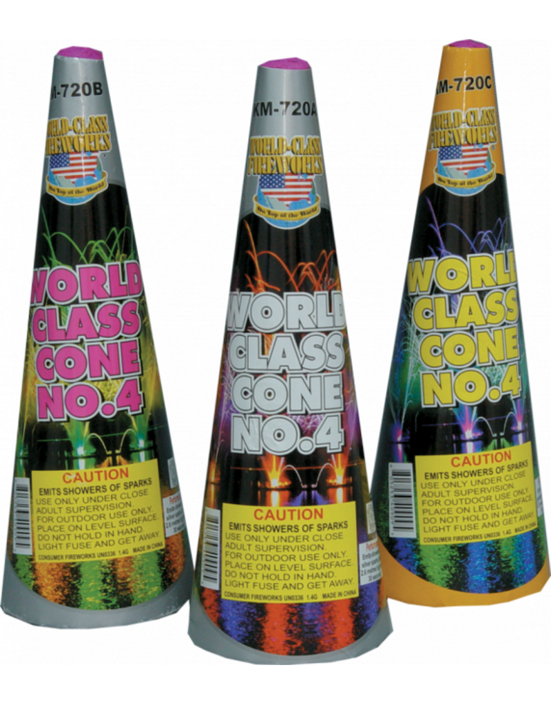 World Class WC #4 Cone - Case of 72 (Assorted)