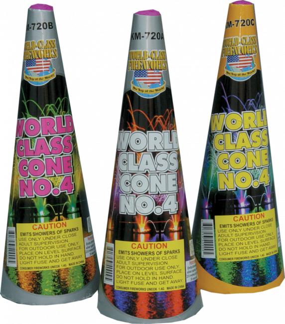 World Class #4 Cone (Assorted), WC - Case of 72