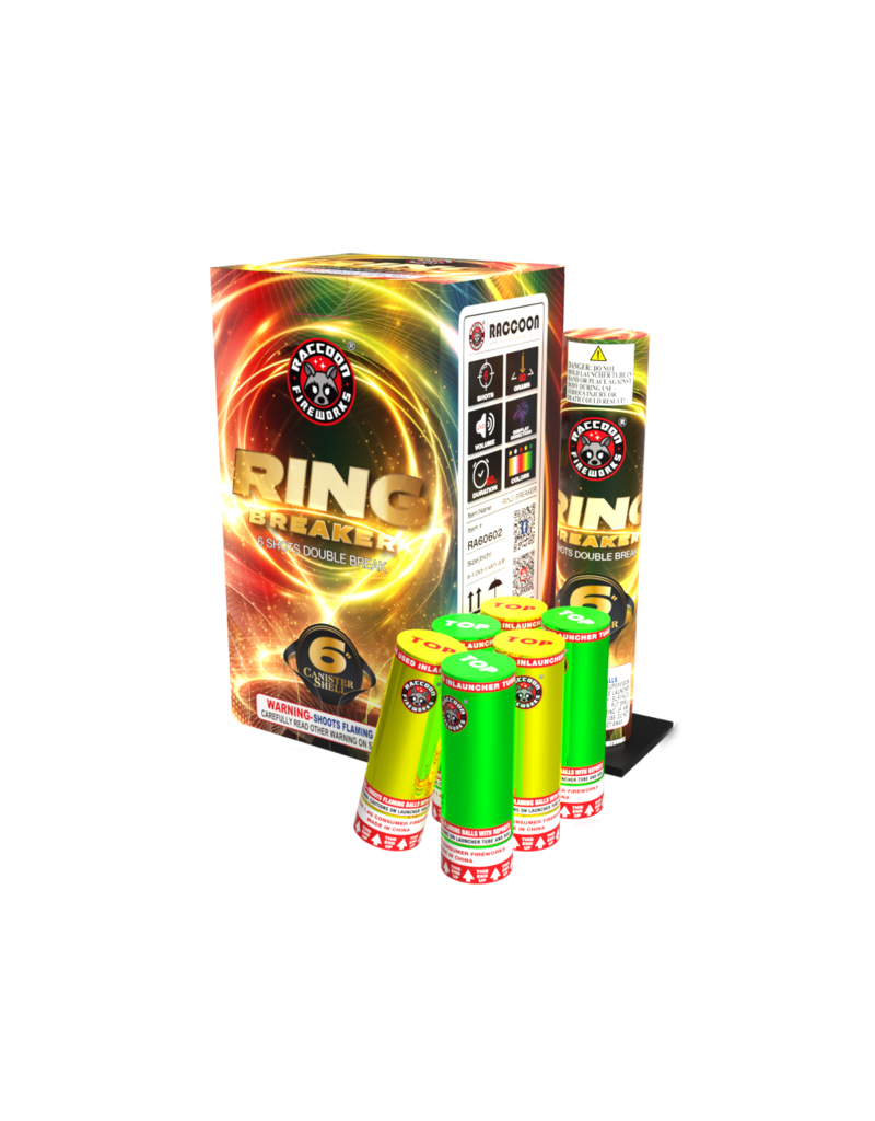 Raccoon Ring Breaker 6in Canister - 6 shells