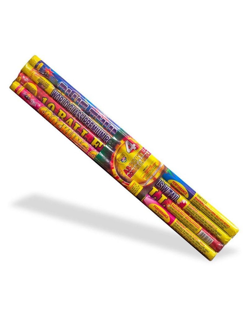 World Class Roman Candle Assorted 10 Ball, WC - Case 36/4