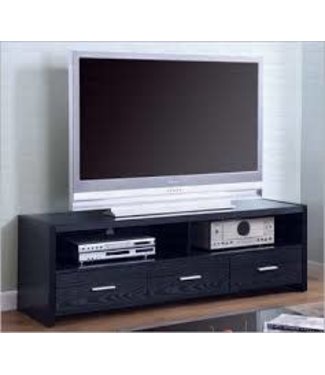 Coaster FLOOR MODEL CLOSEOUT 61" Wide Black 700645 Coaster TV Stand Console