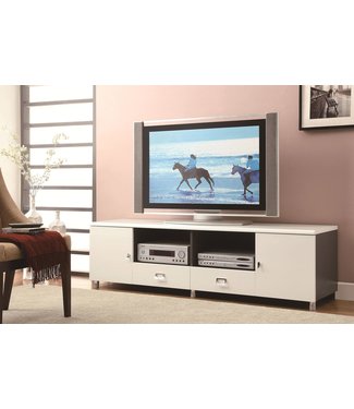 Coaster MOVING SALE! BRAND NEW 71" Wide Glossy White 700910 Coaster TV Stand Console