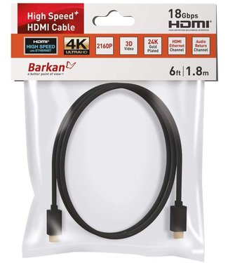 Barkan Barkan HD18E1 6' HDMI Cable