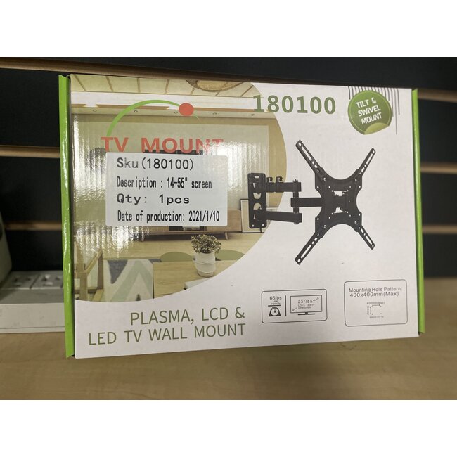 MDY SMALL UNIVERSAL SWIVEL MOUNT Fits Most 23-43” LED LCD OLED Plasma Articulating Swivel Model 180100