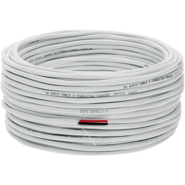 MDY 12AWG CL2-Rated 2-Conductor Speaker Wire Cable for In-Wall Installation 250' 906885