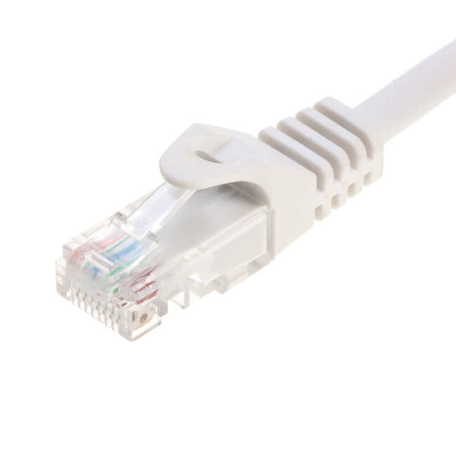 MDY CAT6e / CAT6 Network Patch Cable RJ-45 Ethernet LAN Cable White  100' 907207