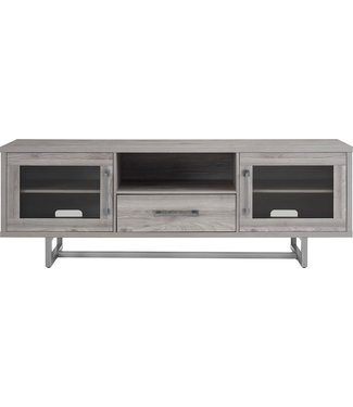 REDUCED- DAMAGE TO FRONT Was $299 Insignia™ - TV Stand for Most TVs Up to 80" - Gray Model:NS-HFMS80