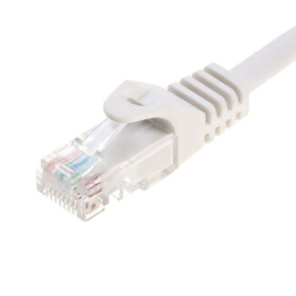 CAT6e / CAT6 Network Patch Cable RJ-45 Ethernet LAN Cable White 25' 907203