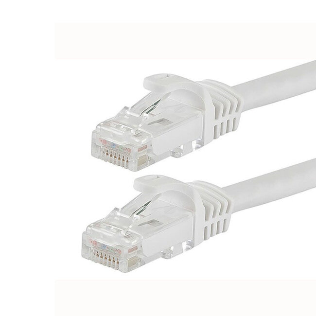 CAT6e / CAT6 Network Patch Cable RJ-45 Ethernet LAN Cable White 25' 907203