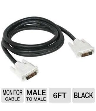 DVI to DVI Cable 6 Feet, DVI to DVI-D 24+1 Cable Male to Male Digital Video Monitor Cable for HDTV, Gaming, Monitor, Projector