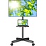 FULLY ASSEMBLED Mobile TV Stand for 32-60 Inch LCD LED Flat/Curved Panel Screen TVs, Tilt TV Cart Holds up to 88Lbs Portable Stand Rolling Floor Max VESA 400x400mm
